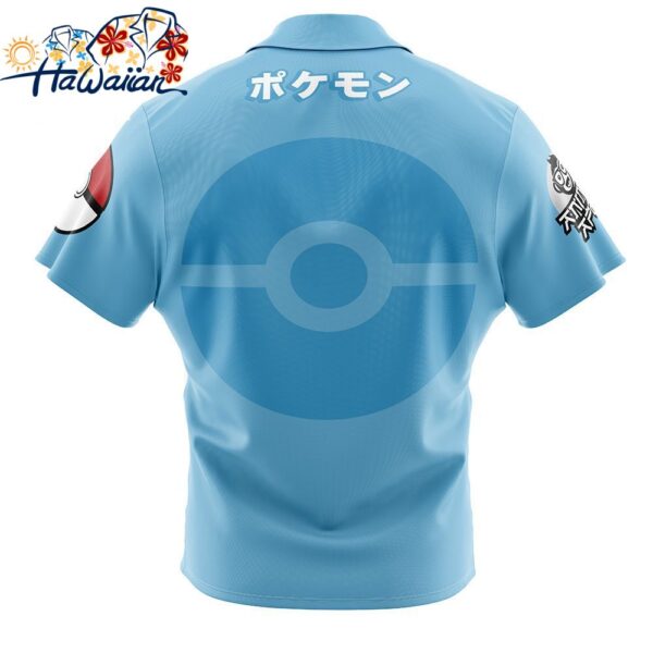 Gyarados Face Pokemon Button Up Hawaiian Shirt 2 1