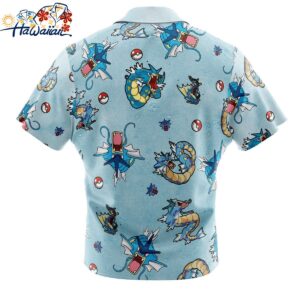 Gyrados Pattern Pokemon Button Up Hawaiian Shirt 2 1