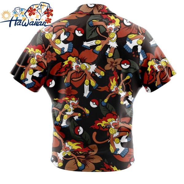Infernape Pattern Pokemon Button Up Hawaiian Shirt 2 1