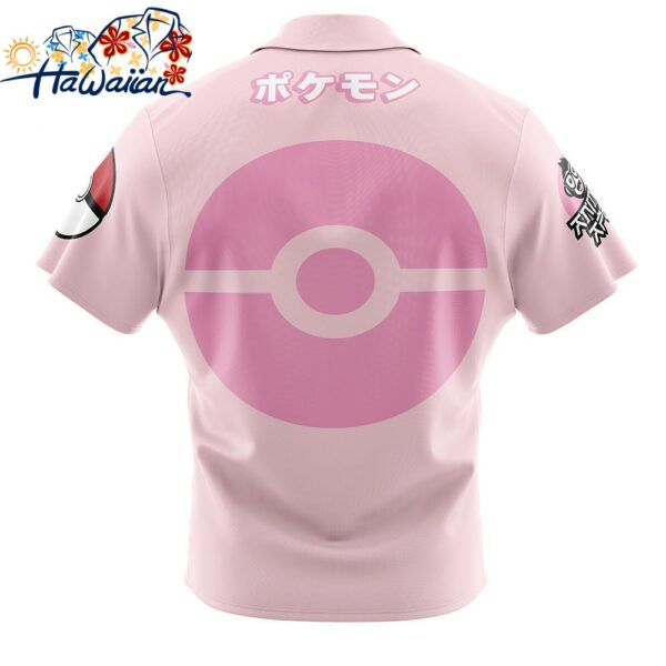 Jigglypuff Face Pokemon Button Up Hawaiian Shirt 2 1
