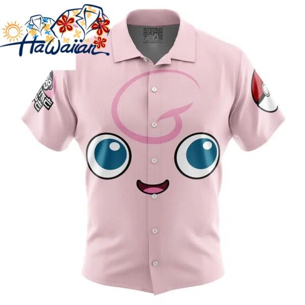 Jigglypuff Face Pokemon Button Up Hawaiian Shirt S 1 1