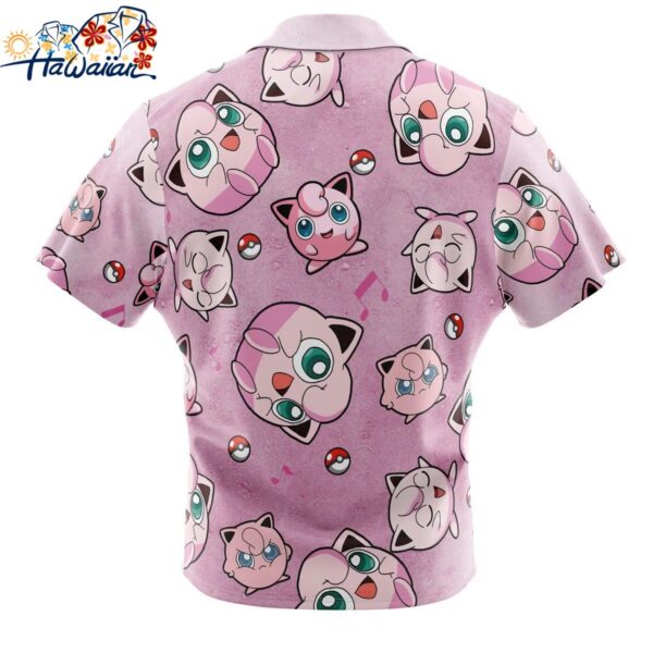 Jigglypuff Pattern Pokemon Button Up Hawaiian Shirt 2 1