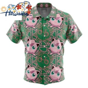 Jigglypuff Pokemon Button Up Hawaiian Shirt S 1 1