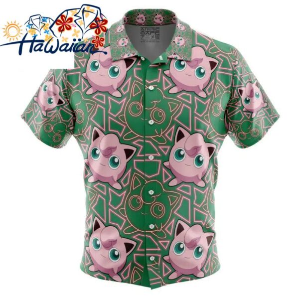 Jigglypuff Pokemon Button Up Hawaiian Shirt S 1 1
