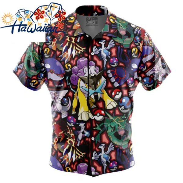 Legendary Pokemon Pokemon Button Up Hawaiian Shirt S 1 1