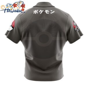 Lucario Face Pokemon Button Up Hawaiian Shirt 2 1