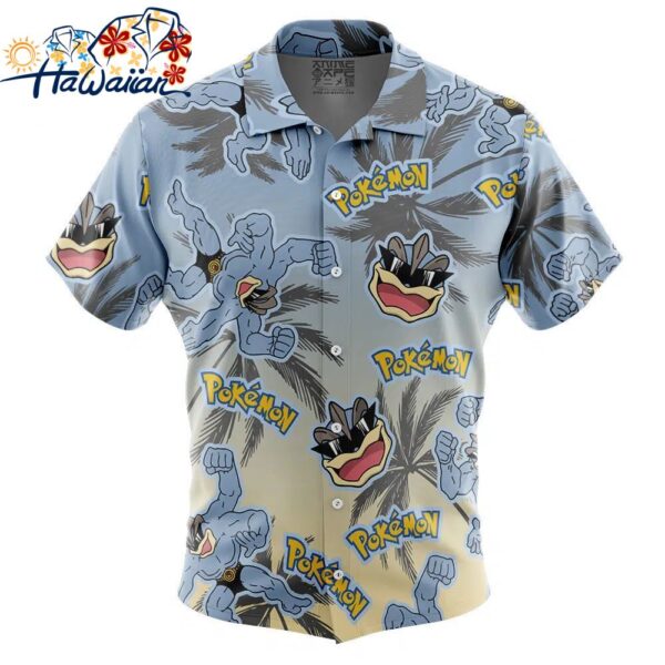 Machamp Pokemon Alolan Style Button Up Hawaiian Shirt 1