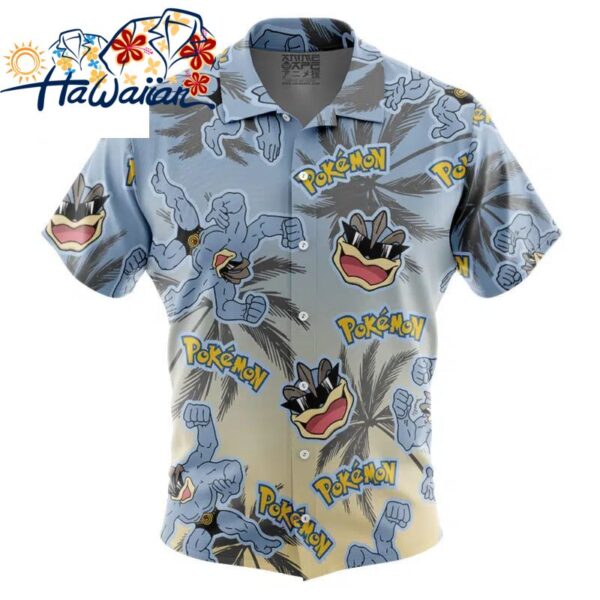 Machamp Pokemon Alolan Style Button Up Hawaiian Shirt S 1 1
