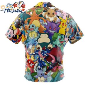 Magical Creatures Pokemon Button Up Hawaiian Shirt 2 1