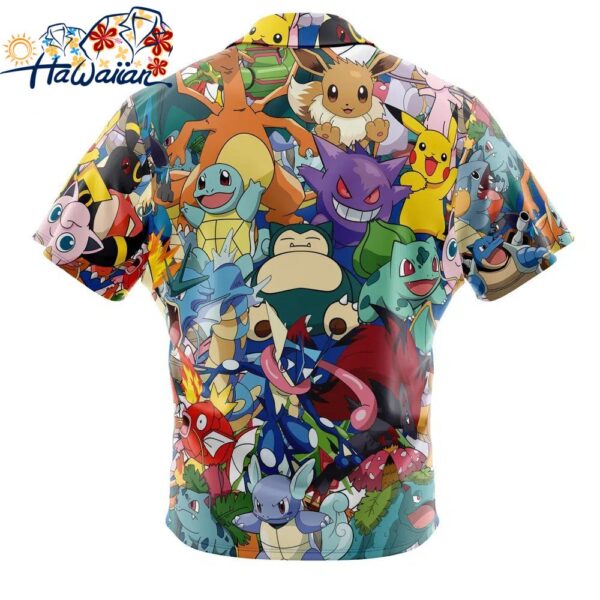 Magical Creatures Pokemon Button Up Hawaiian Shirt 2 1
