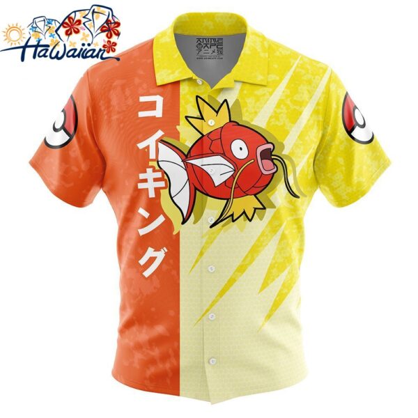 Magikarp Attack Pokemon Button Up Hawaiian Shirt 1