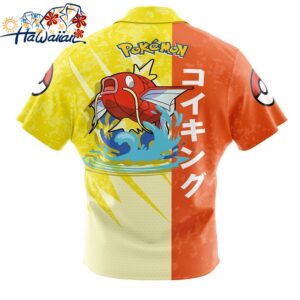 Magikarp Attack Pokemon Button Up Hawaiian Shirt 2 1