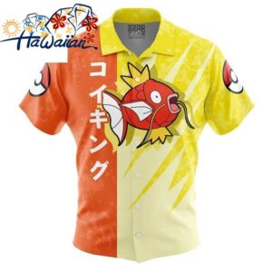 Magikarp Attack Pokemon Button Up Hawaiian Shirt S 1 1