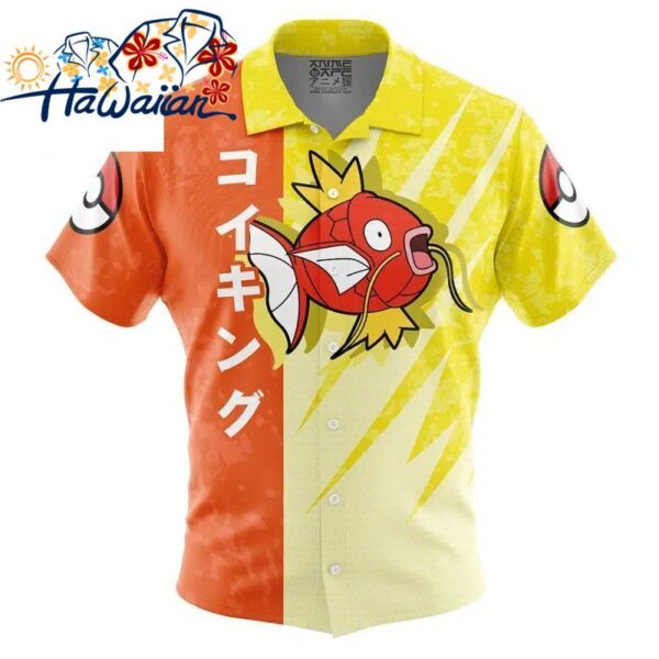 Magikarp Attack Pokemon Button Up Hawaiian Shirt S 1 1