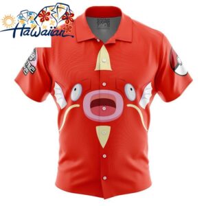 Magikarp Face Pokemon Button Up Hawaiian Shirt S 1 1