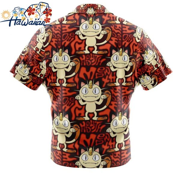 Meowth Pokemon Button Up Hawaiian Shirt 2 1