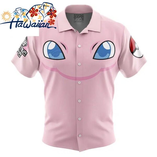 Mew Face Pokemon Button Up Hawaiian Shirt S 1 1