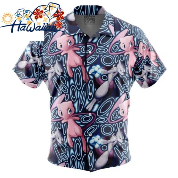 Mew x Mewtwo Pokemon Button Up Hawaiian Shirt S 1 1