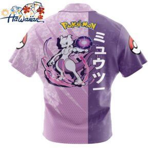 Mewtwo Attack Pokemon Button Up Hawaiian Shirt 2 1