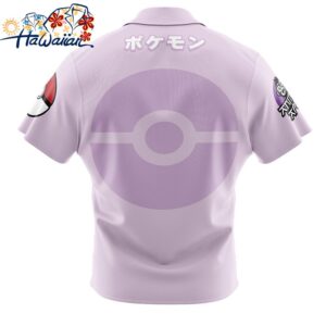 Mewtwo Face Pokemon Button Up Hawaiian Shirt 2 1