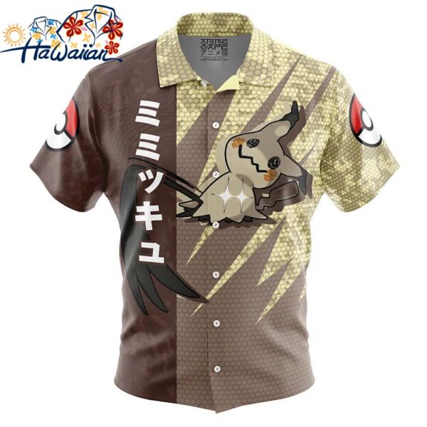 Mimikyu Attack Pokemon Button Up Hawaiian Shirt 1