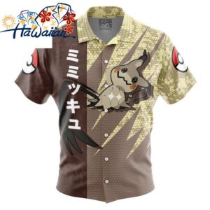 Mimikyu Attack Pokemon Button Up Hawaiian Shirt S 1 1