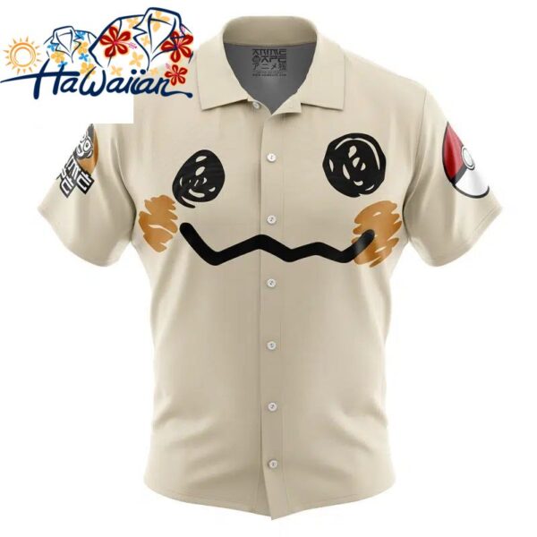 Mimikyu Face Pokemon Button Up Hawaiian Shirt S 1 1