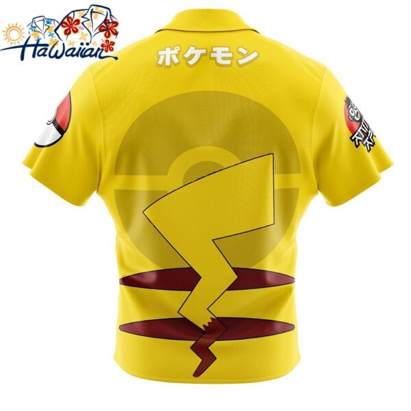 Pikachu Face Pokemon Button Up Hawaiian Shirt 2 1
