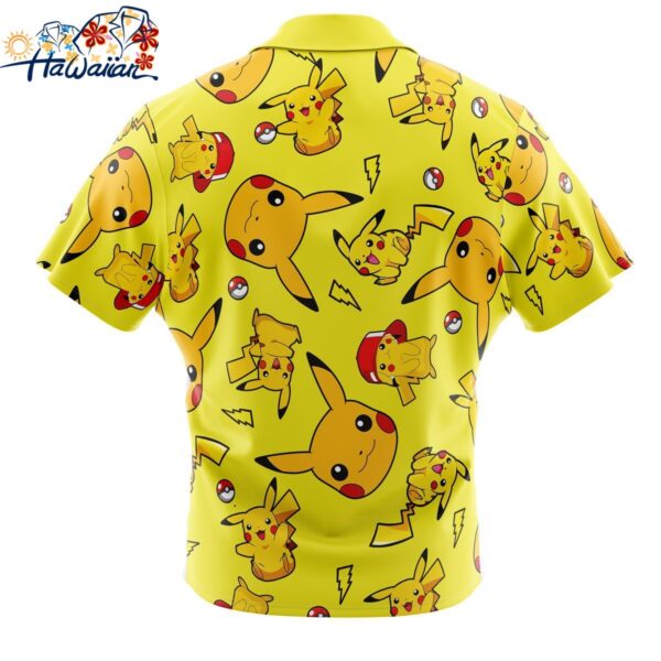 Pikachu Pattern Pokemon Button Up Hawaiian Shirt 2 1
