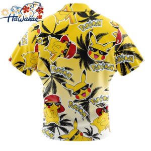 Pikachu Pokemon Alolan Style Button Up Hawaiian Shirt 2 1