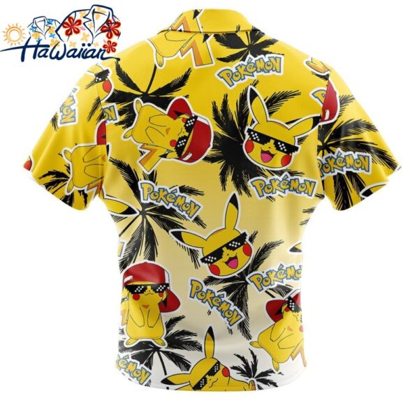 Pikachu Pokemon Alolan Style Button Up Hawaiian Shirt 2 1