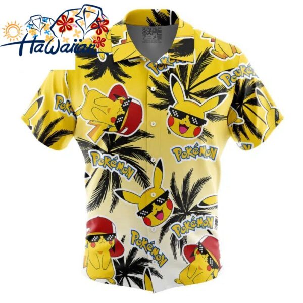 Pikachu Pokemon Alolan Style Button Up Hawaiian Shirt S 1 1