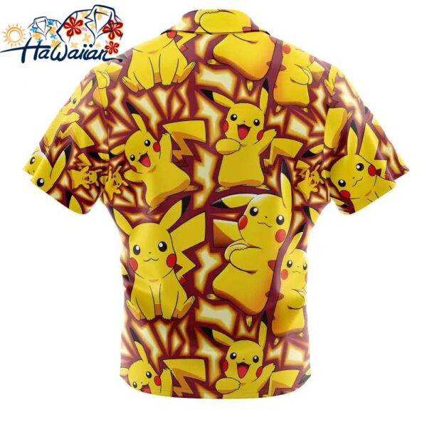 Pikachu Pokemon Button Up Hawaiian Shirt 2 1