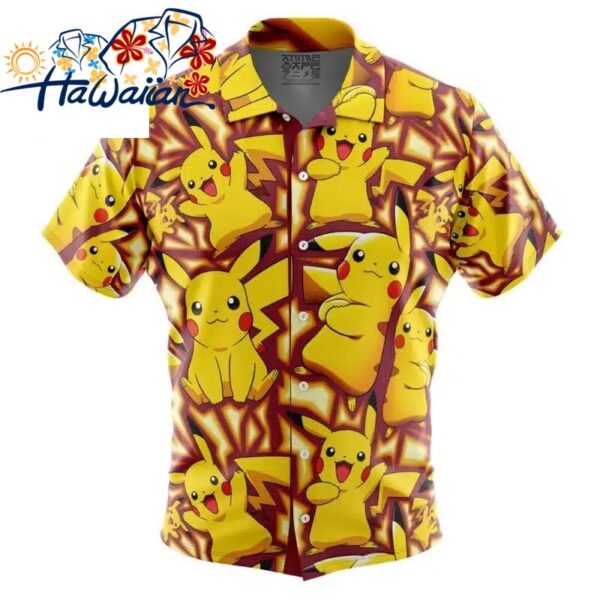 Pikachu Pokemon Button Up Hawaiian Shirt S 1 1