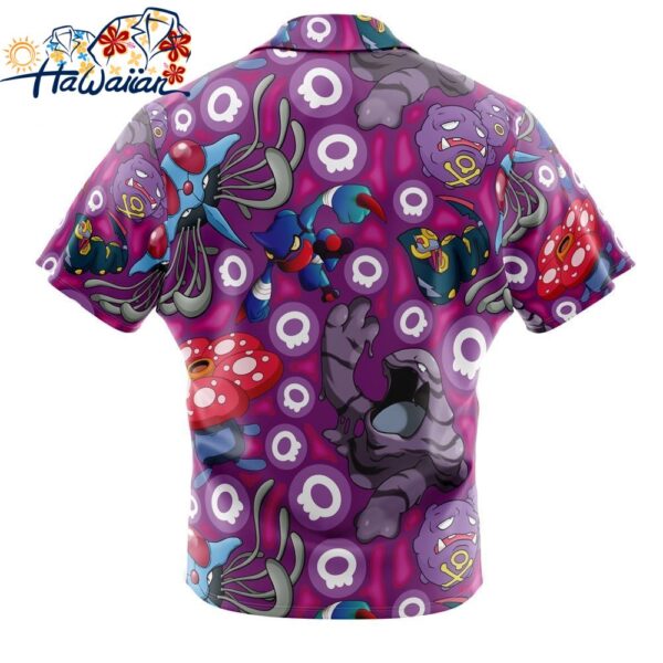 Poison Type Pokemon Pokemon Button Up Hawaiian Shirt 2 1