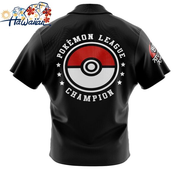 Poke League Pokemon Button Up Hawaiian Shirt 2 1