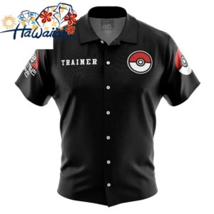 Poke League Pokemon Button Up Hawaiian Shirt S 1 1