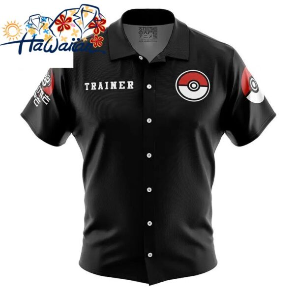 Poke League Pokemon Button Up Hawaiian Shirt S 1 1