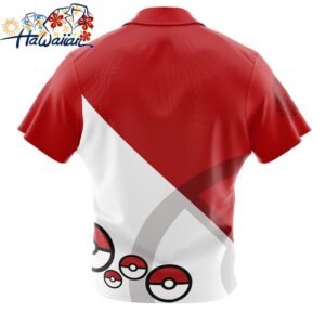Pokeball Pokemon Button Up Hawaiian Shirt 2 2