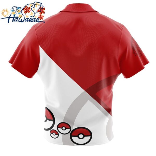 Pokeball Pokemon Button Up Hawaiian Shirt 2 2