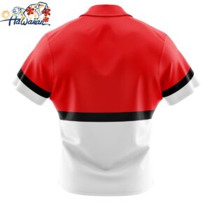 Pokeball Pokemon Button Up Hawaiian Shirt 2 3
