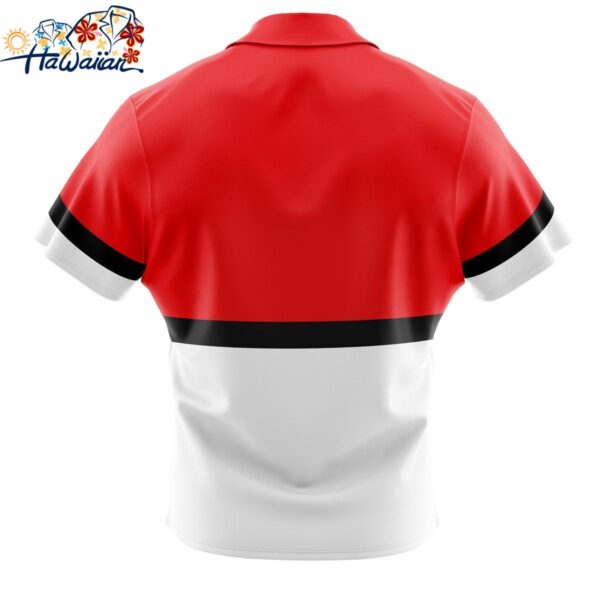 Pokeball Pokemon Button Up Hawaiian Shirt 2 3