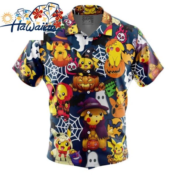 Pokemon Halloween Button Up Hawaiian Shirt S 1 1