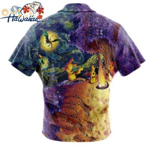Pokemon Starry Night Campfire Button Up Hawaiian Shirt 2 1
