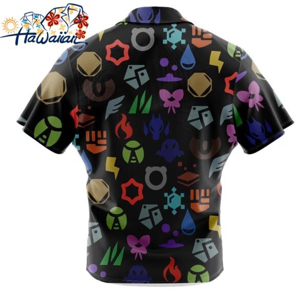 Pokemon Symbols Button Up Hawaiian Shirt 2 1