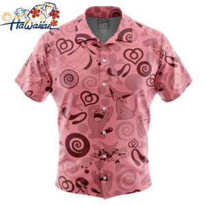 Psychic Pokemon Button Up Hawaiian Shirt 1