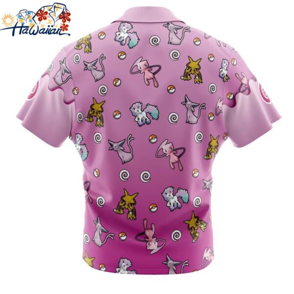 Psychic Type Pattern Pokemon Button Up Hawaiian Shirt 2 1