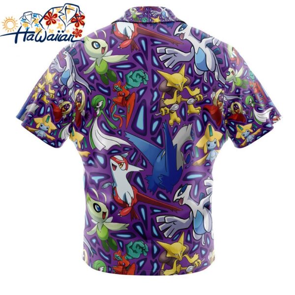 Psychic Type Pokemon Pokemon Button Up Hawaiian Shirt 2 1