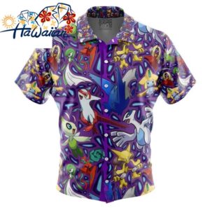 Psychic Type Pokemon Pokemon Button Up Hawaiian Shirt S 1 1