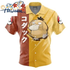 Psyduck Attack Pokemon Button Up Hawaiian Shirt S 1 1